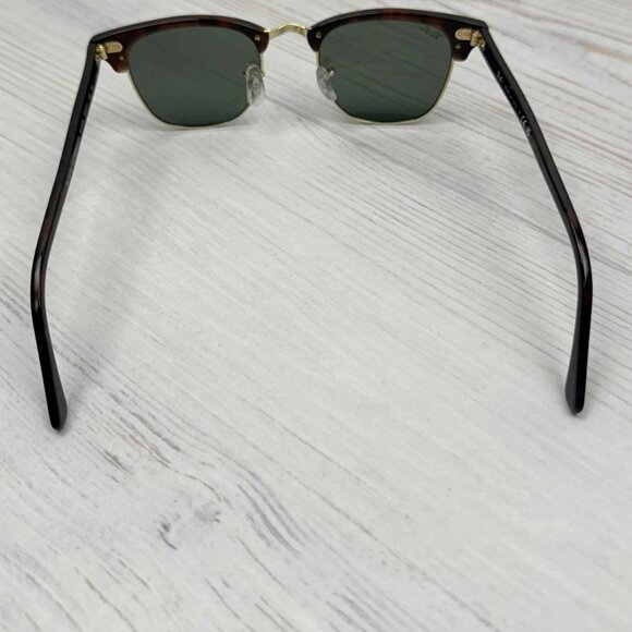 Share Ray-Ban RB3016 Clubmaster Sunglasses Red Havana w/ G-15 Green Polarized - Picture 4 of 9